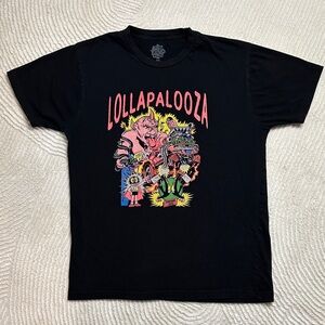 Lollapalooza Black Graphic Tee 2015 size Medium